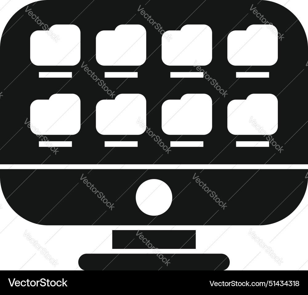 Computermonitor Anzeige von Dateiordner-Symbol Computermonitor Anzeige von Dateiordner-Symbol vektorbild