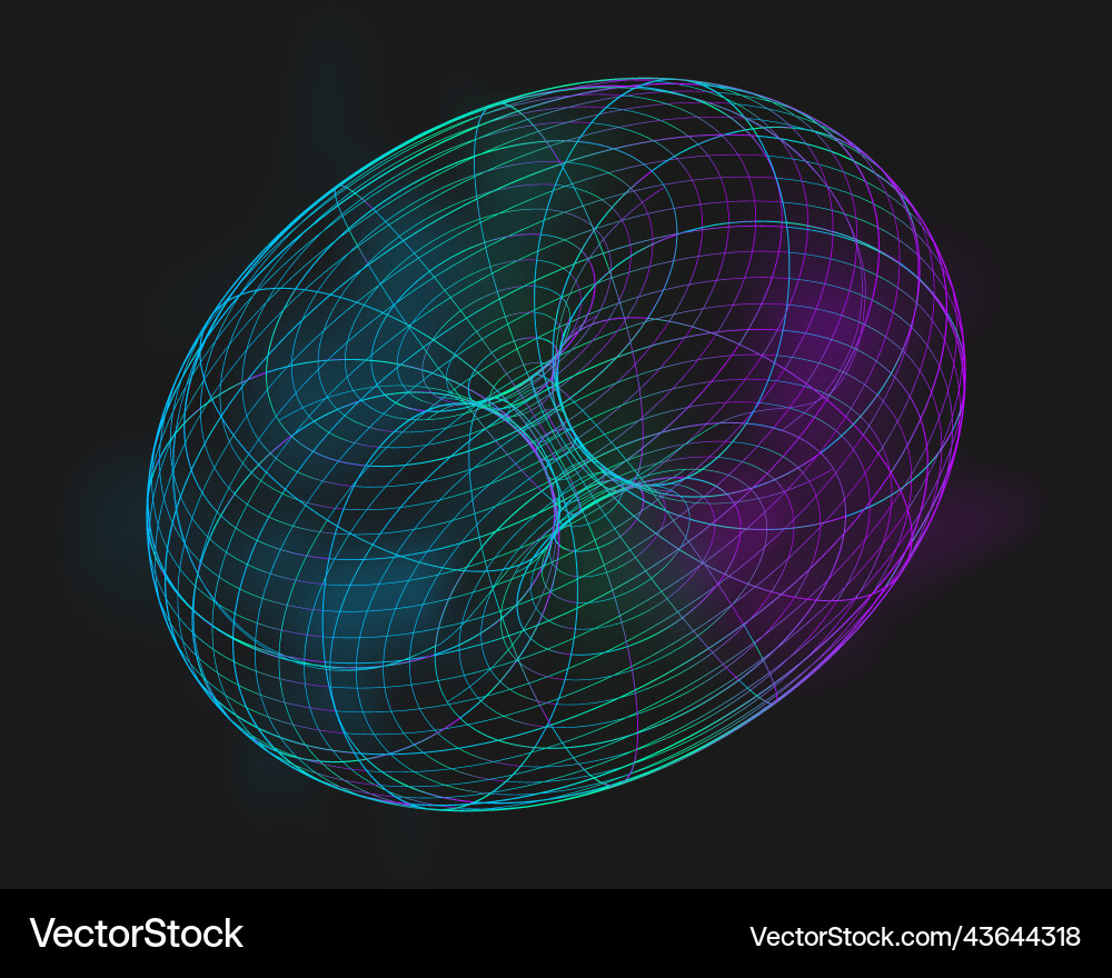 Cyber distorted shape retro punk design element Cyber distorted shape retro punk design element vector image