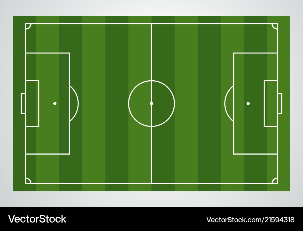 European Soccer Field Vector Image