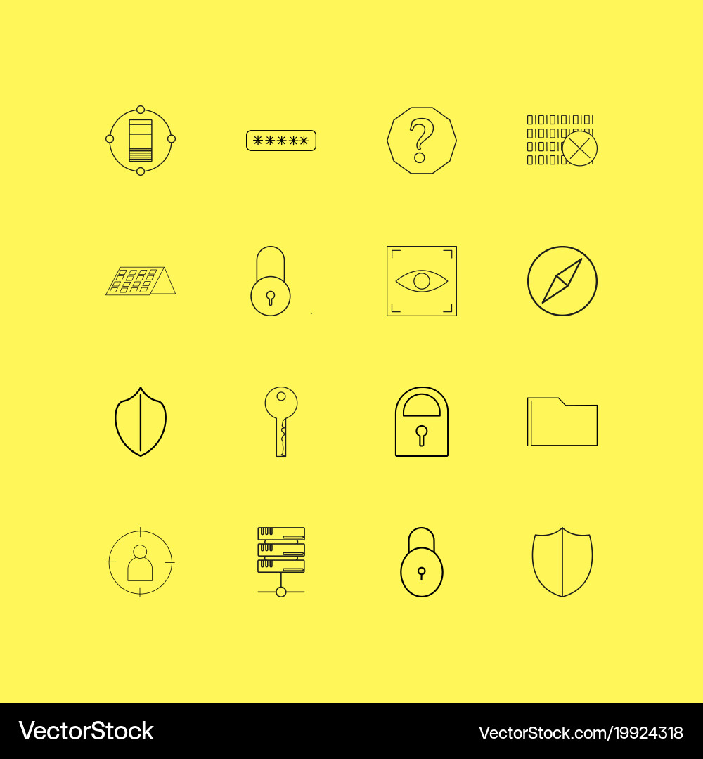 Internet technologies linear icon set simple vector image