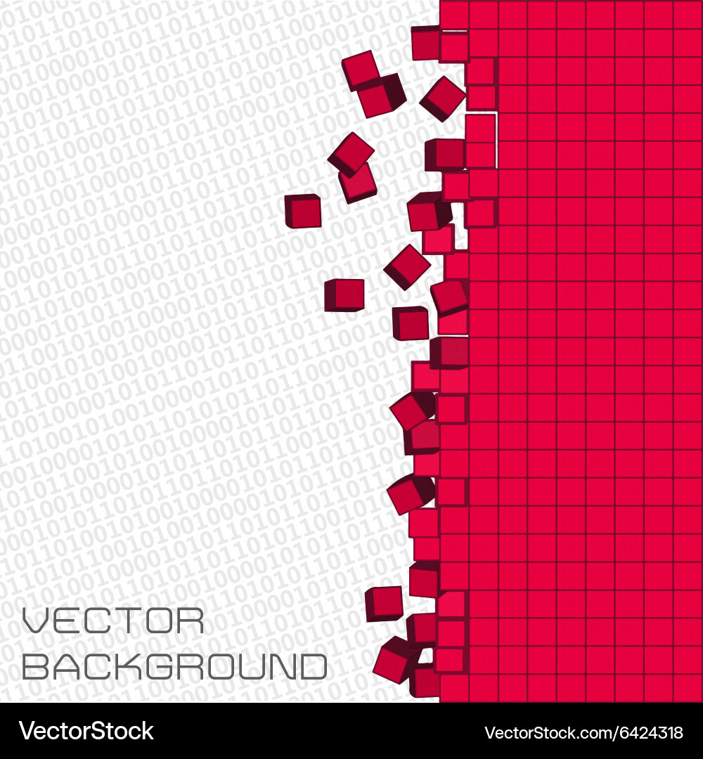 Pixelated Binary Code Background vector image