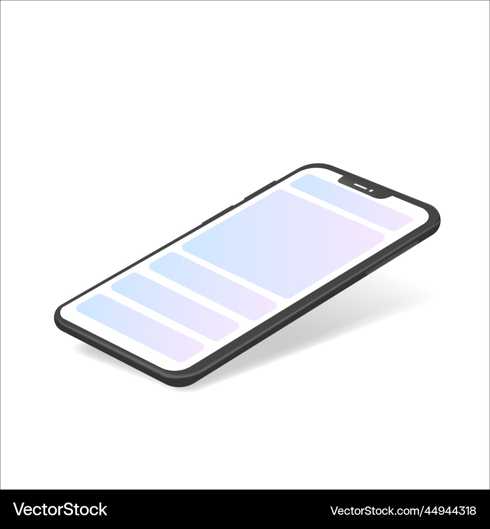 Realistic smartphone mockup device ui ux Realistic smartphone mockup device ui ux vector image