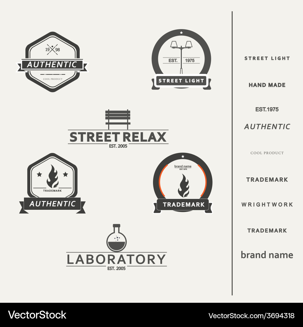 Set of simple elements for design vector image
