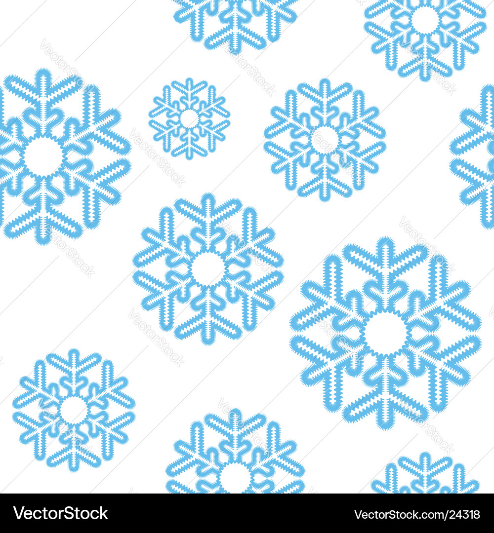 Winter Snowflake Pattern vector image