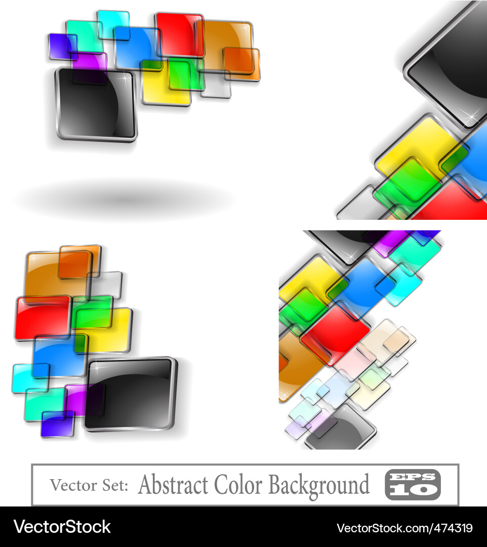 Abstract color background set vector image