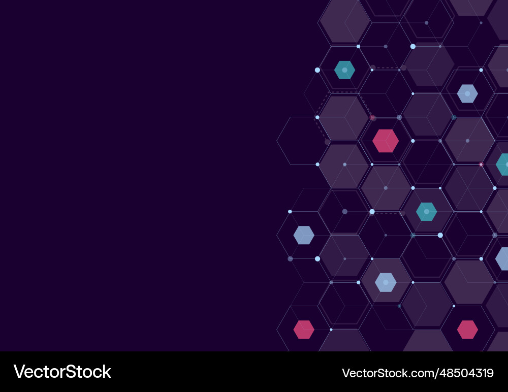 Abstract hexagonal molecular structures Abstract hexagonal molecular structures vector image