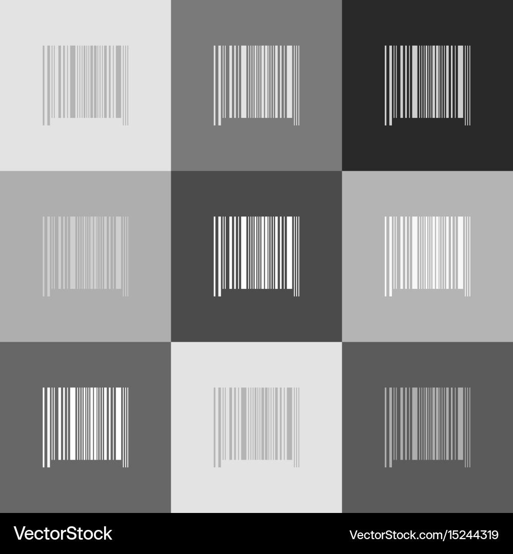 Bar code sign grayscale version of popart vector image
