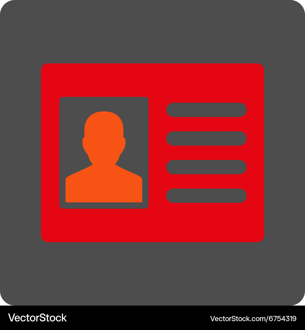 Client account rounded square button vector image