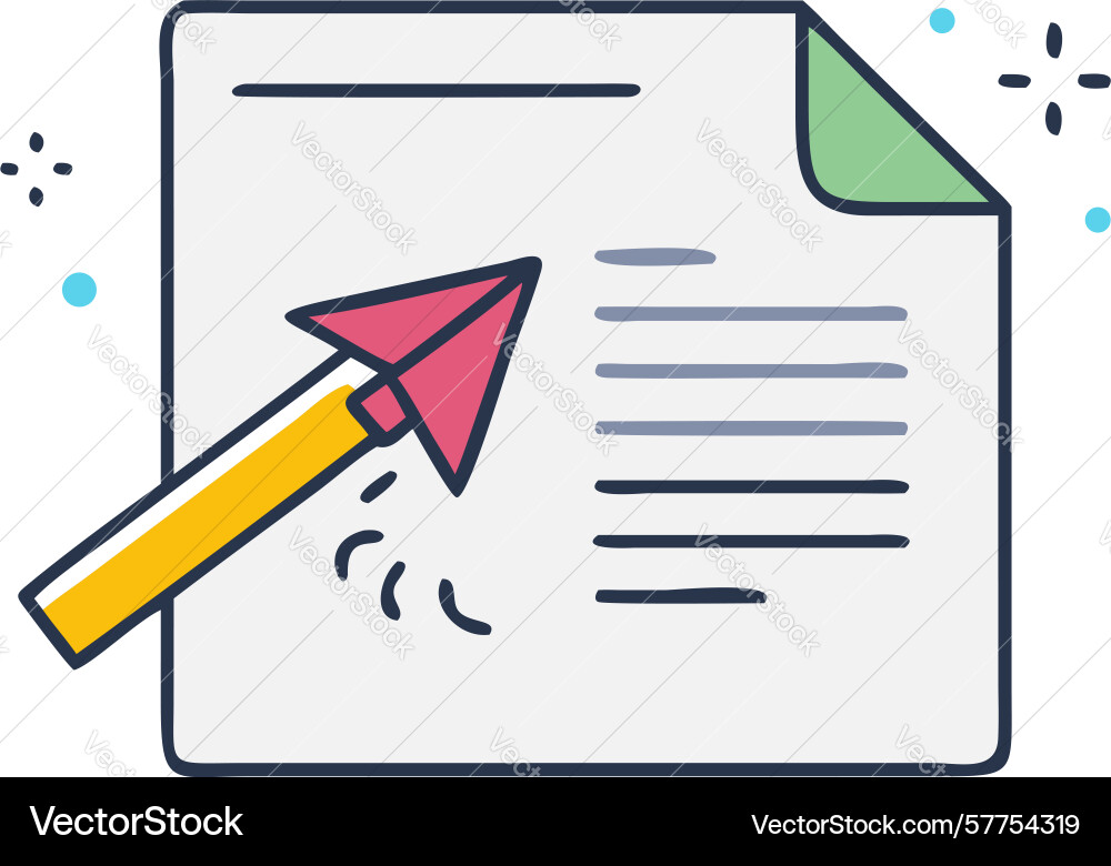 Document click icon engaging digital interaction vector image