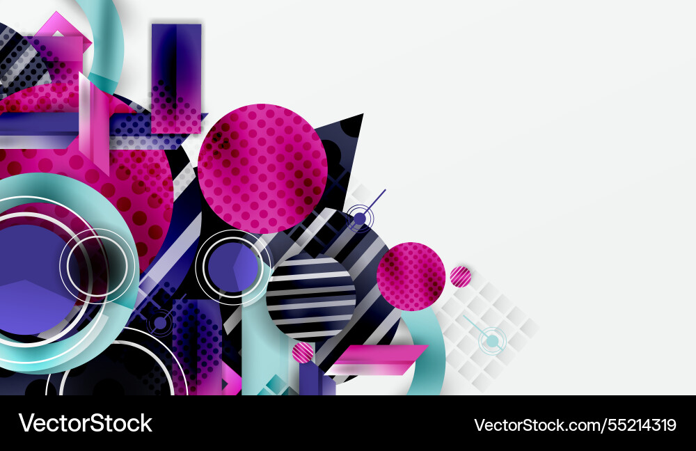 Dynamic complex geometric abstract background Vector Image