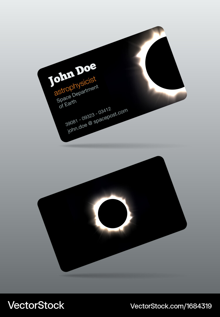 Eclipse calling card Vector Image