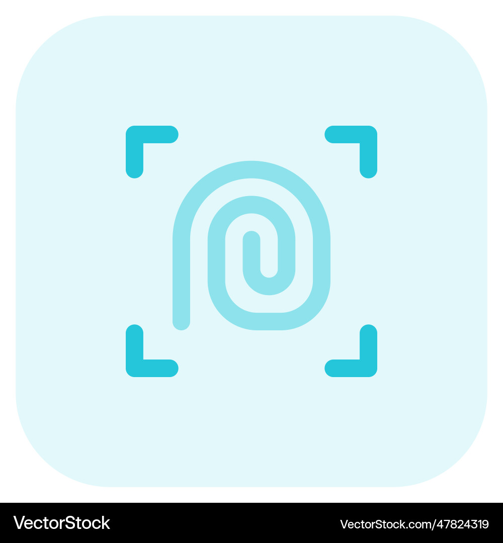 Fingerprint an innovative sensor security system vector image