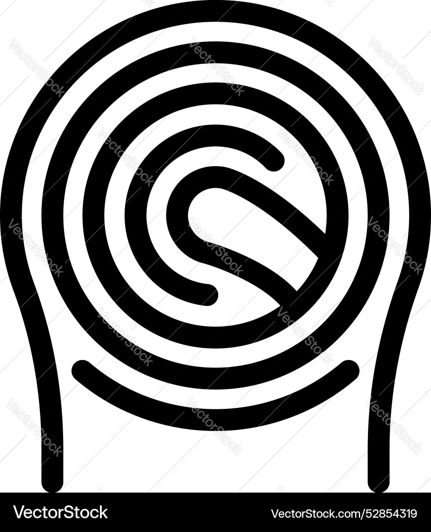 Fingerprint showing unique identity for security Fingerprint showing unique identity for security vector image