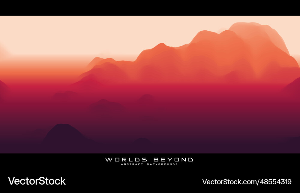 Fog over mountains landscape panorama Fog over mountains landscape panorama vector image