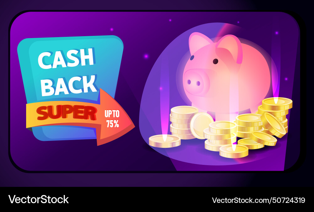 Funny smiling piggy bank standing on stack Funny smiling piggy bank standing on stack Vector Image
