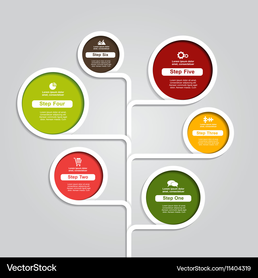 Infographic template with elements and icons Vector Image