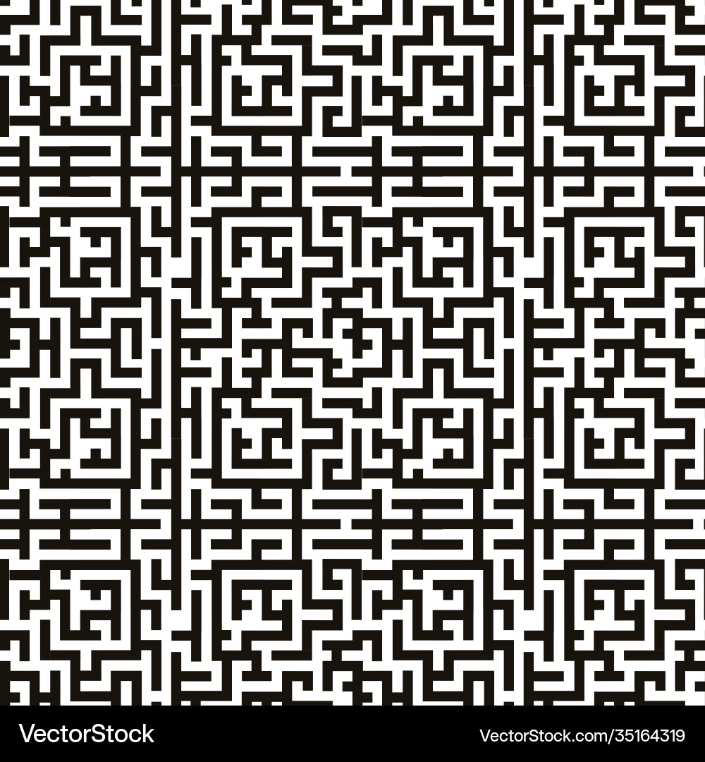 Maze labyrinth seamless pattern background Maze labyrinth seamless pattern background vector image