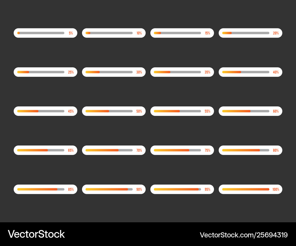 Modern Loading & Progress Icons vector image