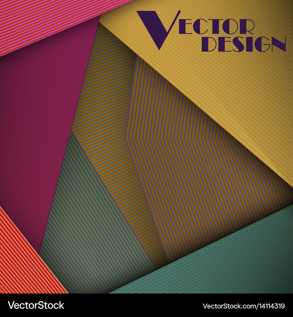 Multicolored abstract line card background use Vector Image