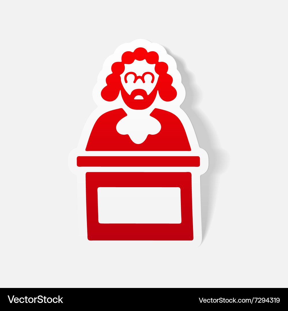 Realistic design element judge vector image