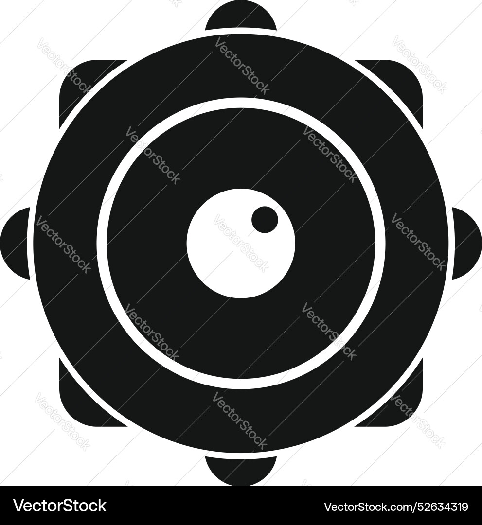 Round web camera showing recording light icon Round web camera showing recording light icon vector image