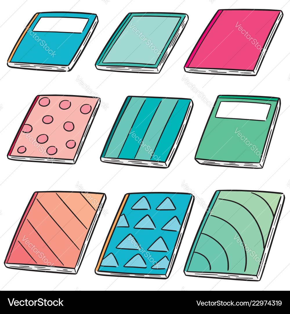 Set of notebooks Set of notebooks vector image