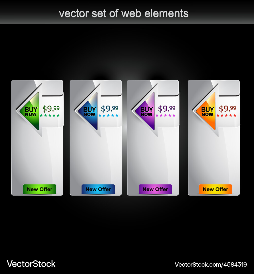 Shiny web element vector image