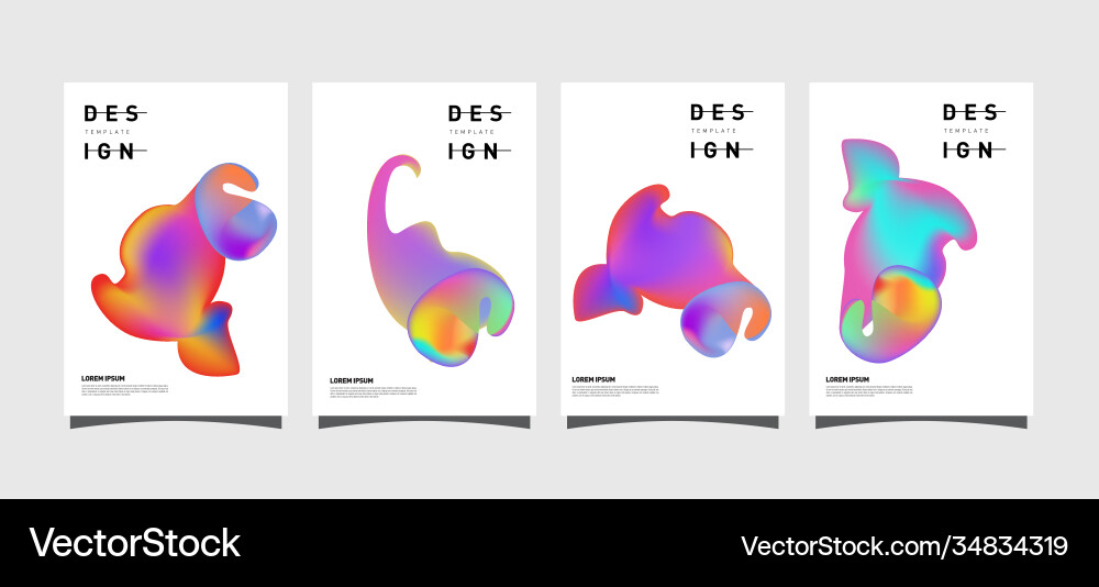 Simple minimalist colorful fluid background Vector Image