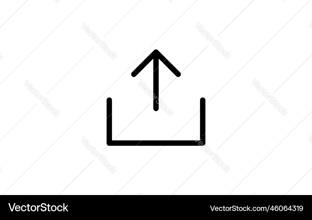 Simple upload icon white background Vector Image