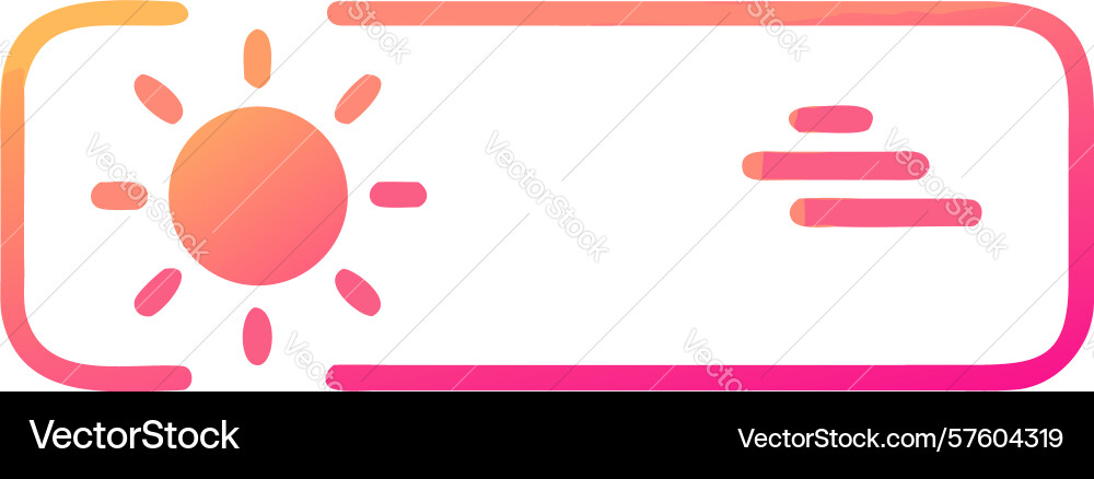 Sun brightness level indicator display intensity vector image