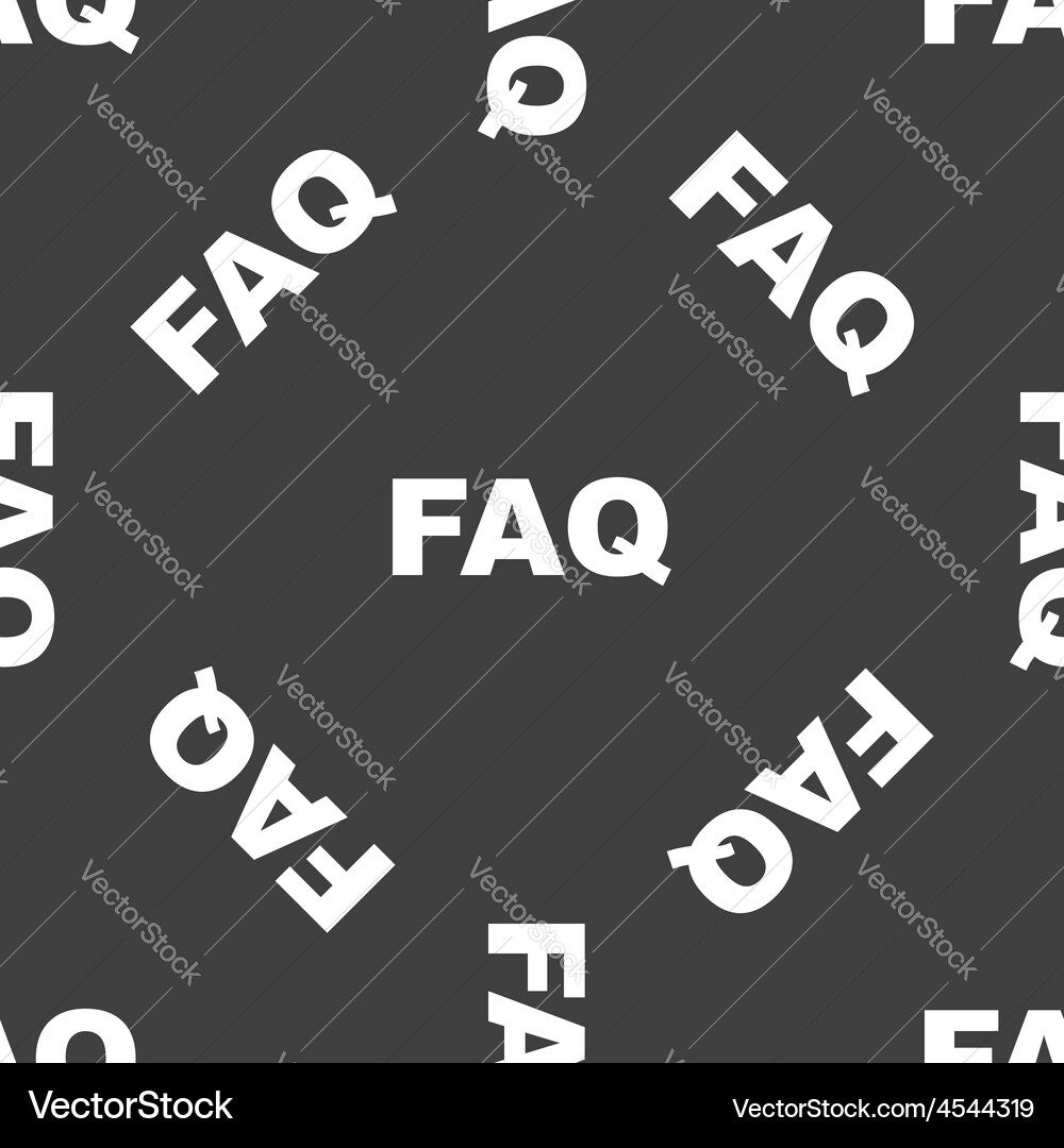 Text faq pattern vector image