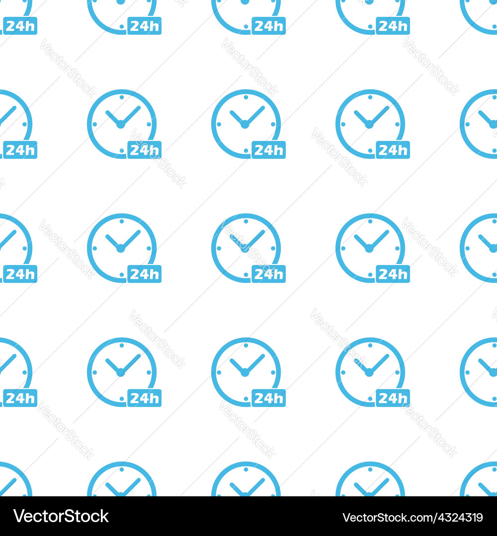Unique clock seamless pattern vector image