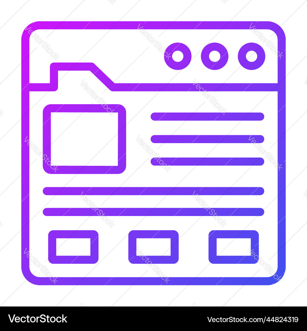 Web template icon user interface as a simple vector image