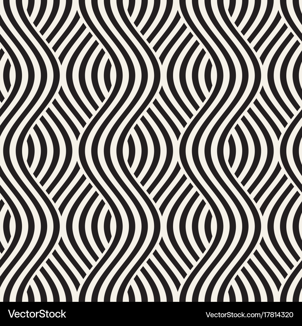 Abstract geometric pattern with wavy lines Vector Image