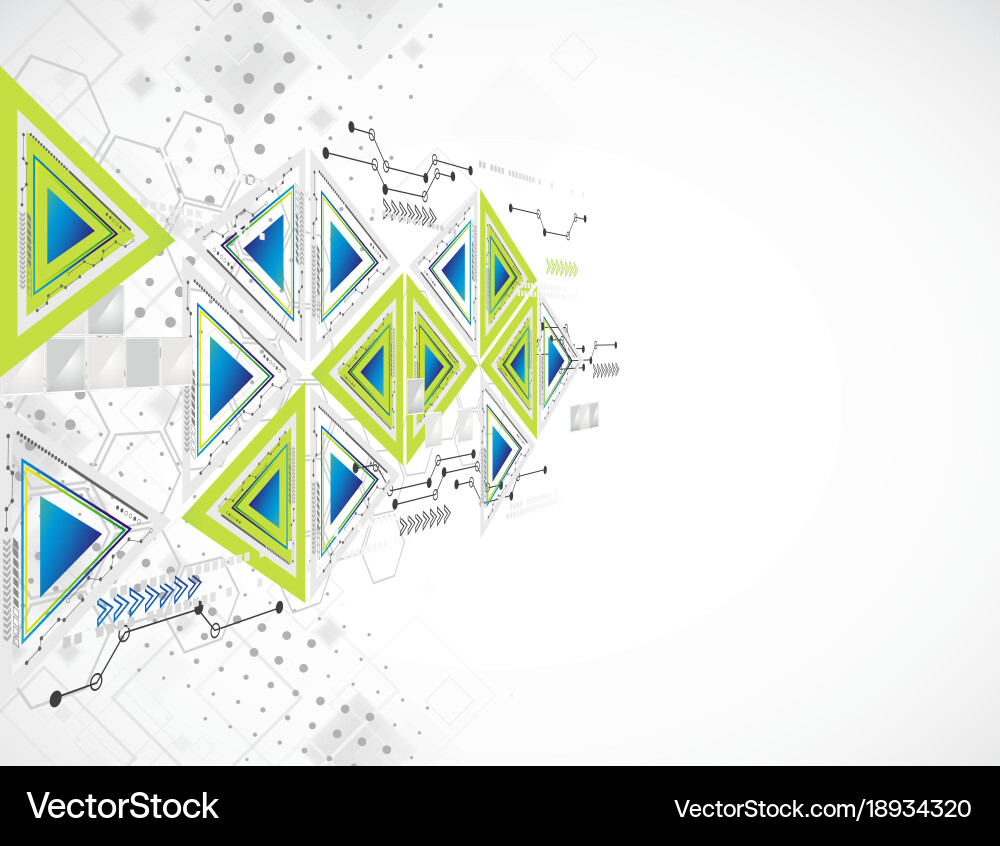 Abstract technology triangle background vector image