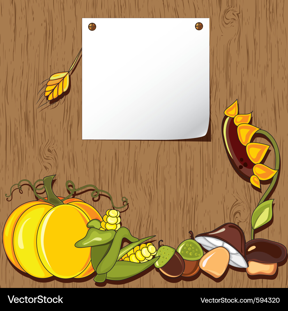 Autumn background empty blank Vector Image