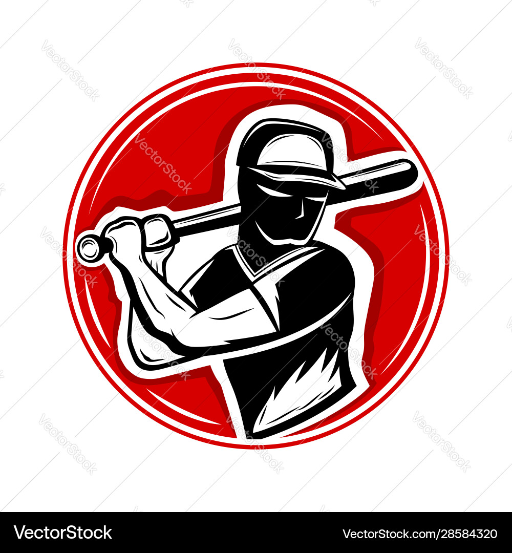 Baseball Player Icon vector image