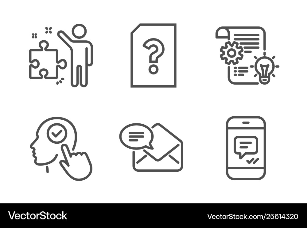 Cogwheel unknown file and select user icons set Cogwheel unknown file and select user icons set Vector Image