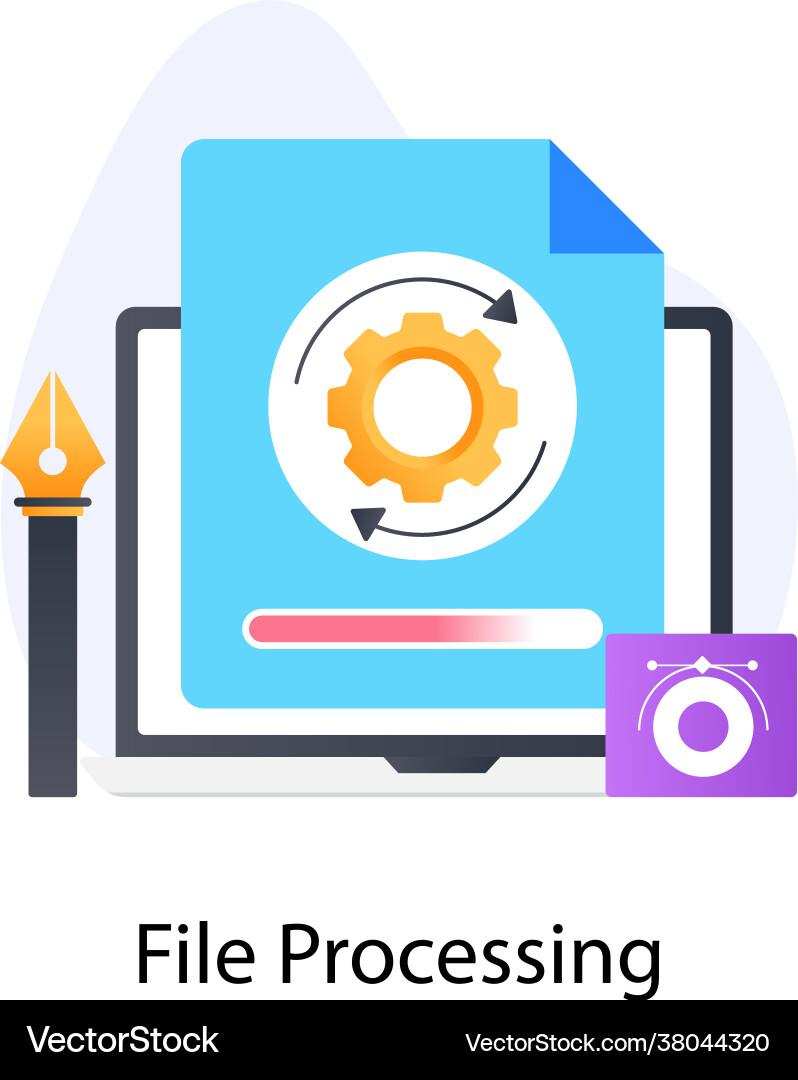 File processing vector image