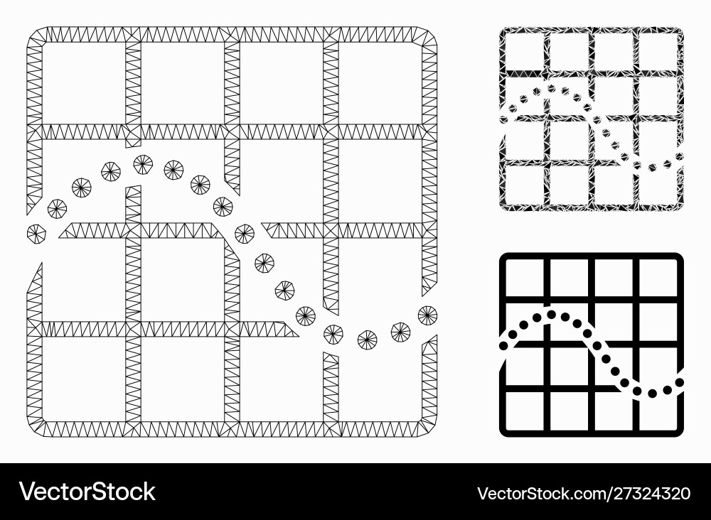 Function chart mesh carcass model Function chart mesh carcass model vector image