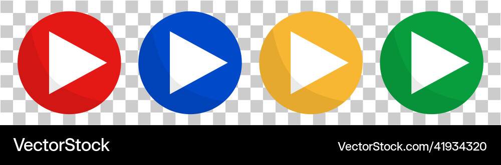 Modern play button icon set Modern play button icon set vector image