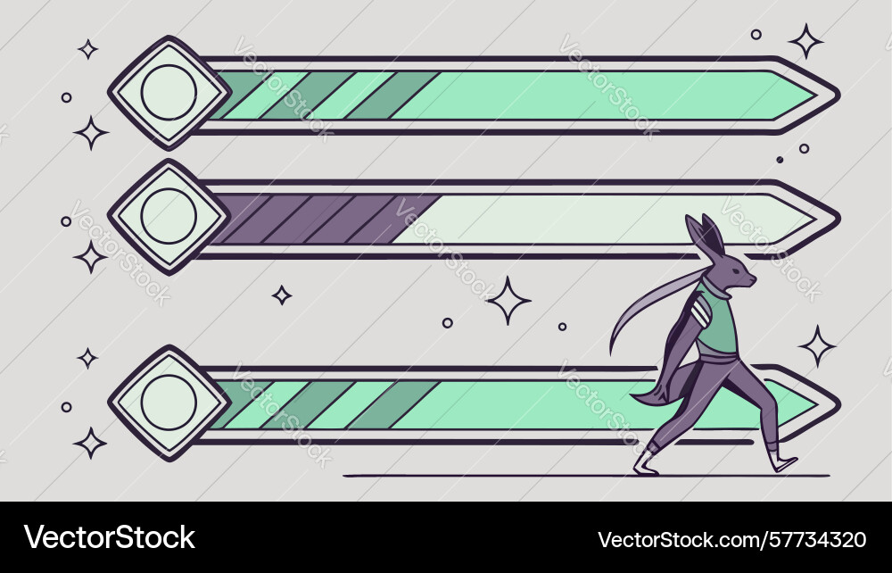 Progress bar with running person infographic vector image