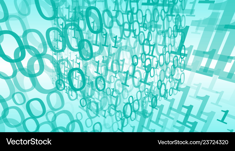 Random numbers binary code abstract backdrop vector image