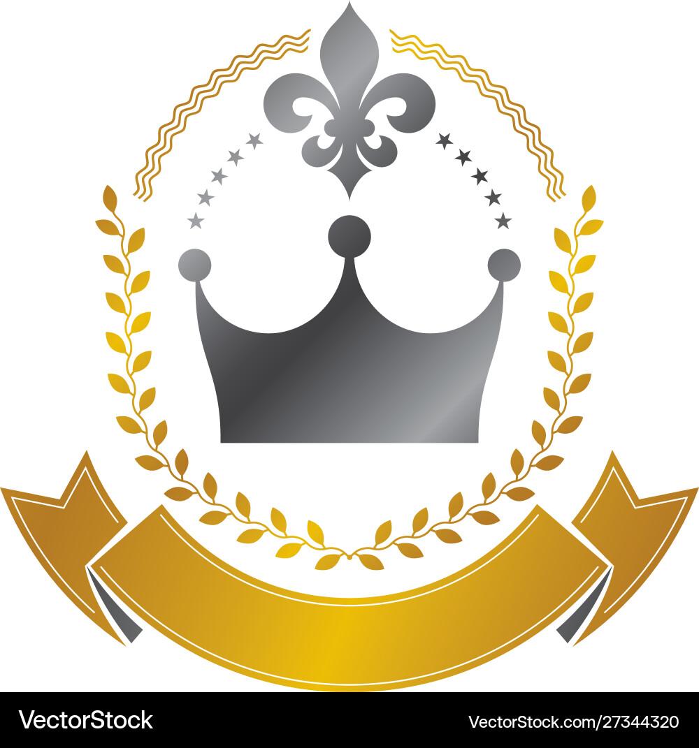 Royal crown emblem heraldic coat arms Royal crown emblem heraldic coat arms vector image