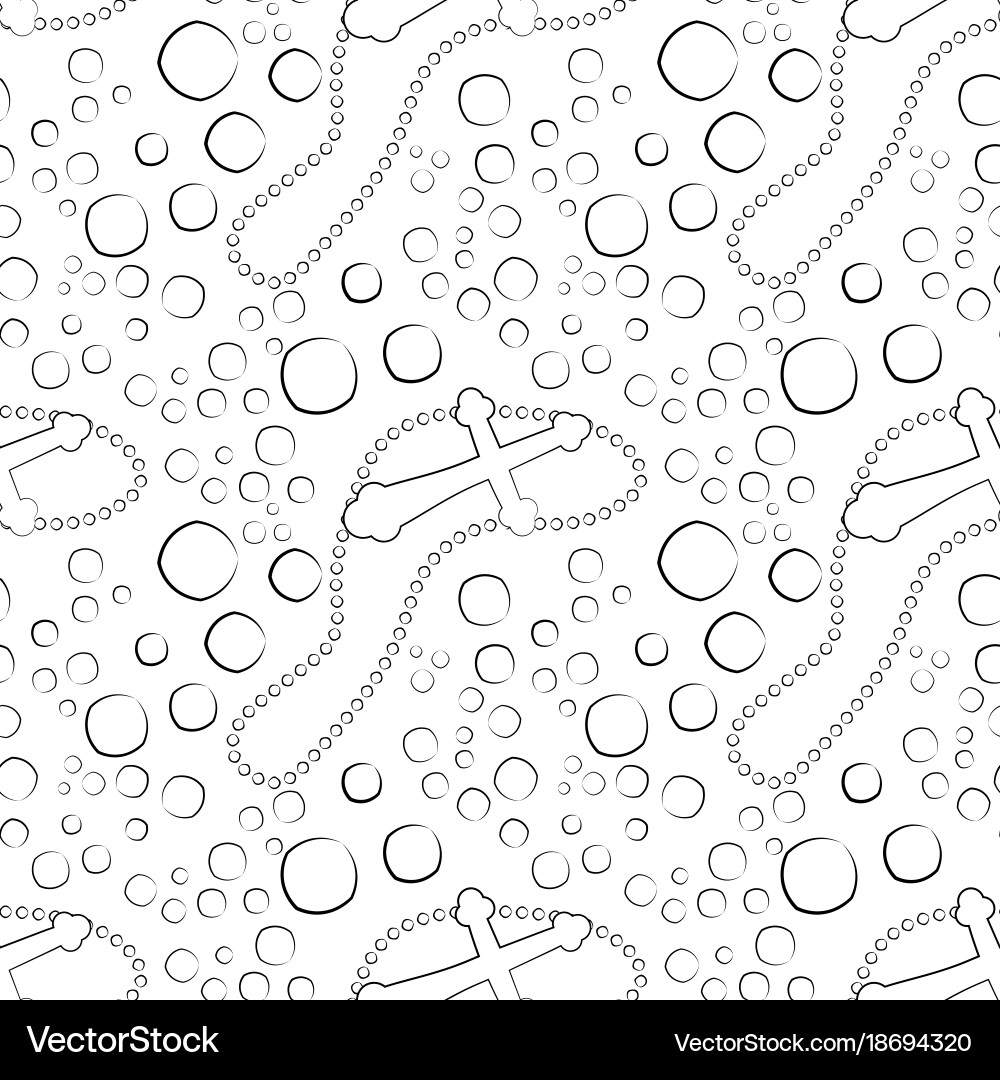 Seamless pattern of elements drawn vector image