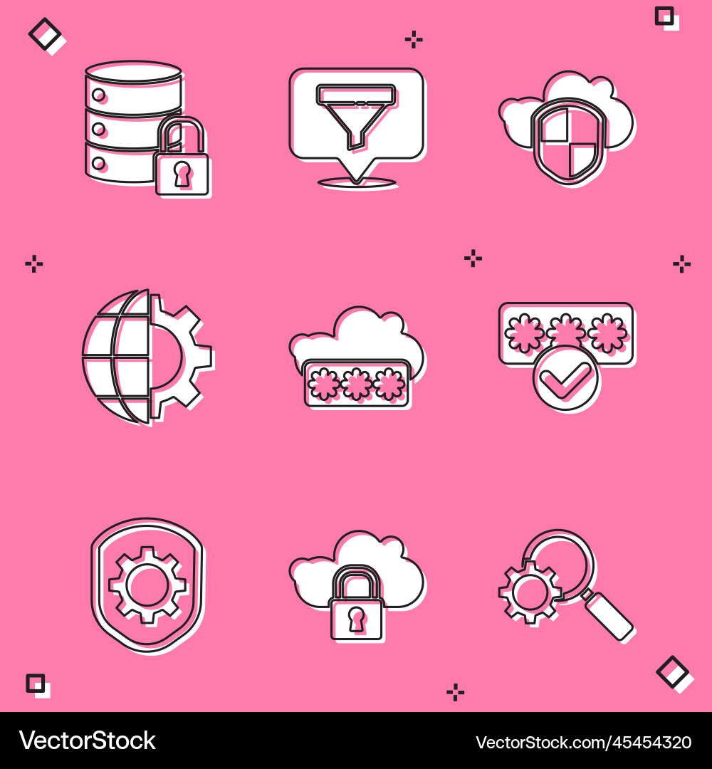 Set server security with lock location sales Set server security with lock location sales vector image