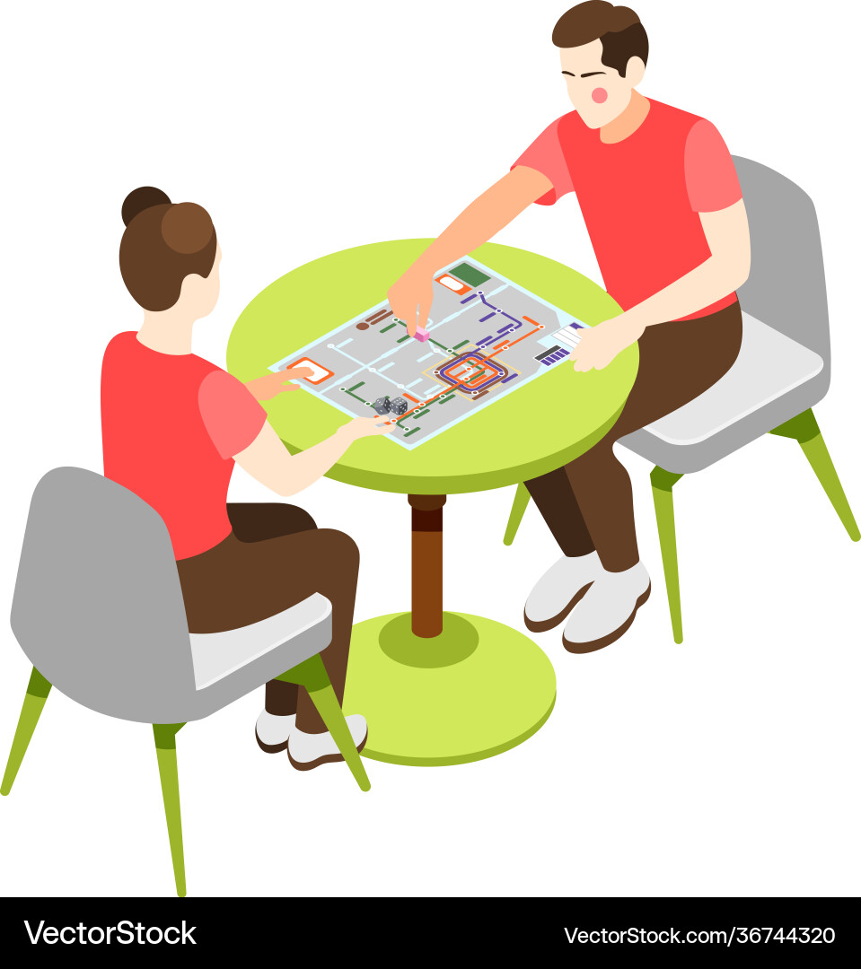 Table board game composition Vector Image