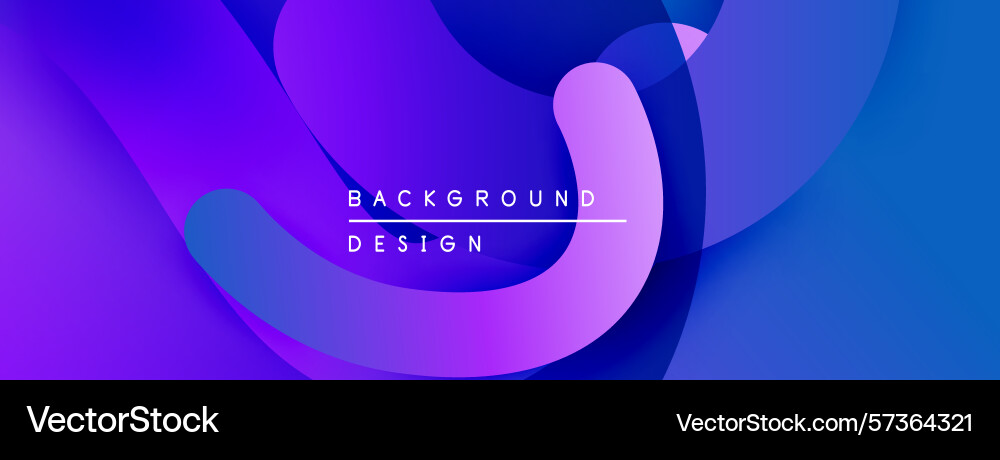 Abstract fluid shapes overlap creating vibrant Vector Image