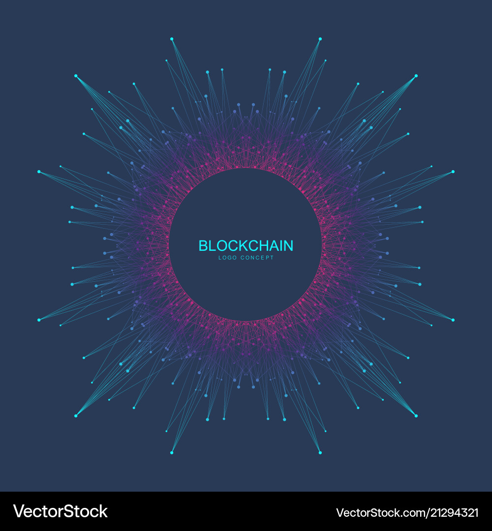 Blockchain Data Network Icon vector image