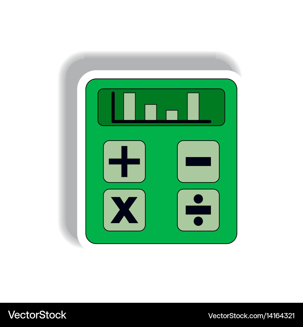 Column graph on display Vector Image